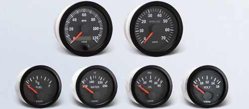 VDO Vision Black Gauges